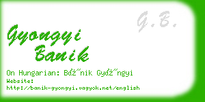 gyongyi banik business card